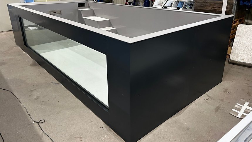 s1-3.jpg Piscina de polipropileno de 6,5 mx 2,5 m con ventana de 4 m - Imagen 1