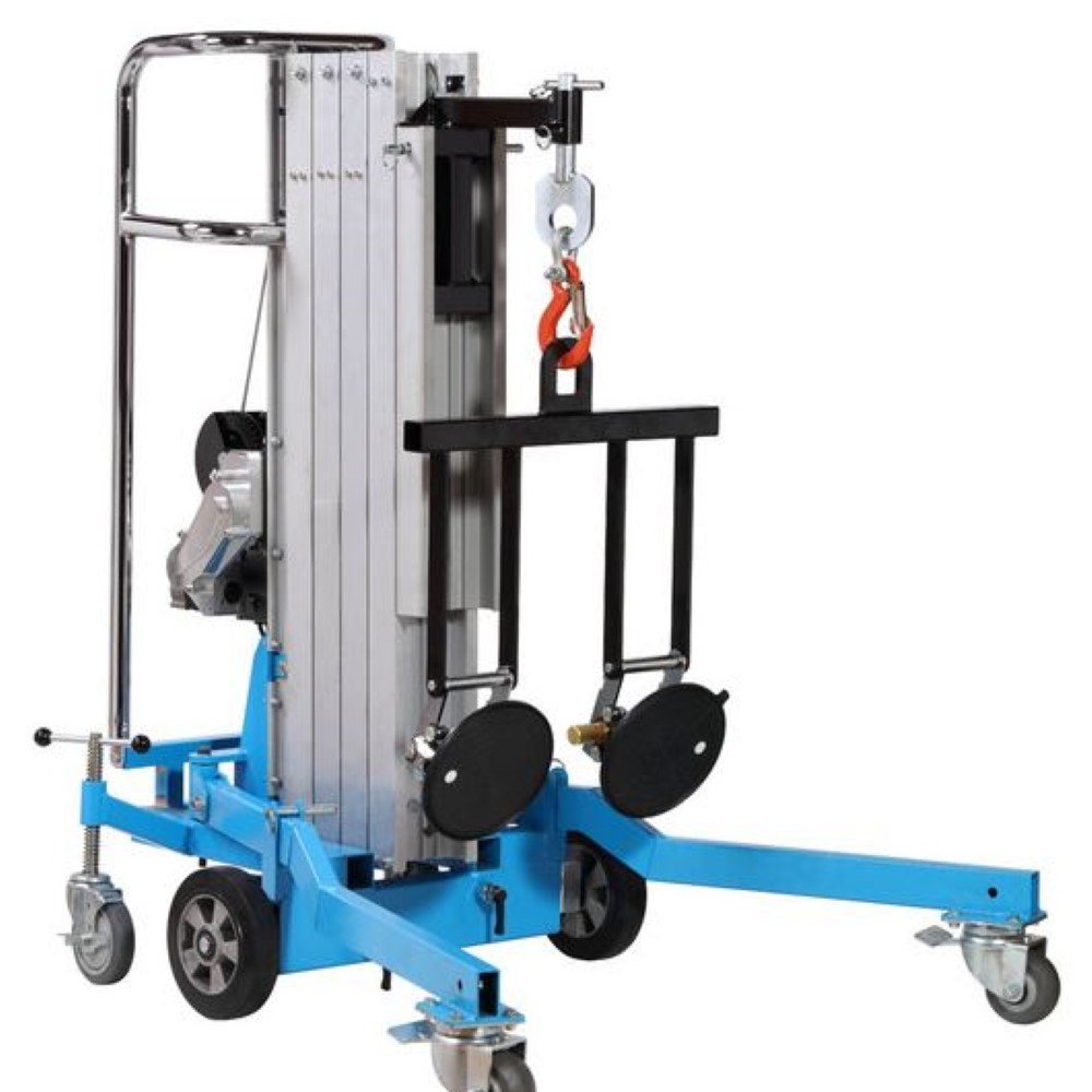 KSF-Montagelift-elektrisch-BD400-Vollansicht-zusammengeklappt-companyshop24.jpg Elevador eléctrico BD400, capacidad de carga de 250 kg, profundidad de 4100 mm - Imagen 1